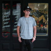 May club -【B.W.G JAPAN】SEED STITCH T-SHIRTS - GREY